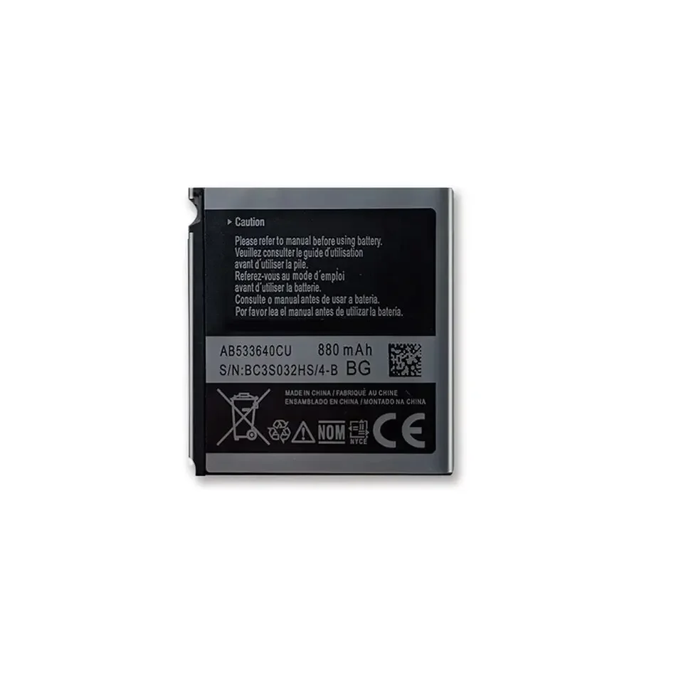 880mAh Mobile Battery For SAMSUNG AB533640CC AB533640CU For Samsung S6888 S3710 S3600 GT-S3600i S3930C S3601 S5520 S569 F338