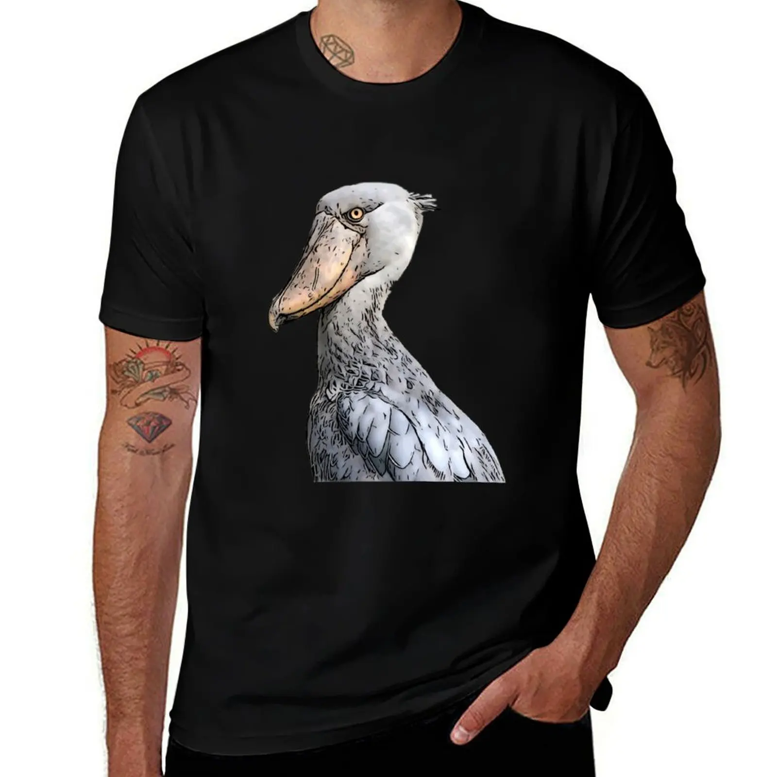 Shoebill Stork T-Shirt hippie clothes plus sizes anime plain t shirts men