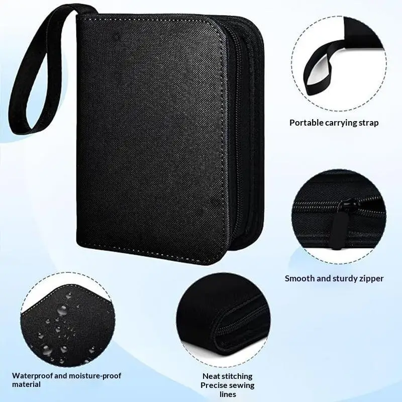 Waterproof PU Leather Side Load Zipper Card Binder 40 Slots Album For 3x4 TCG Game Sport Cards Storage Bag view 4