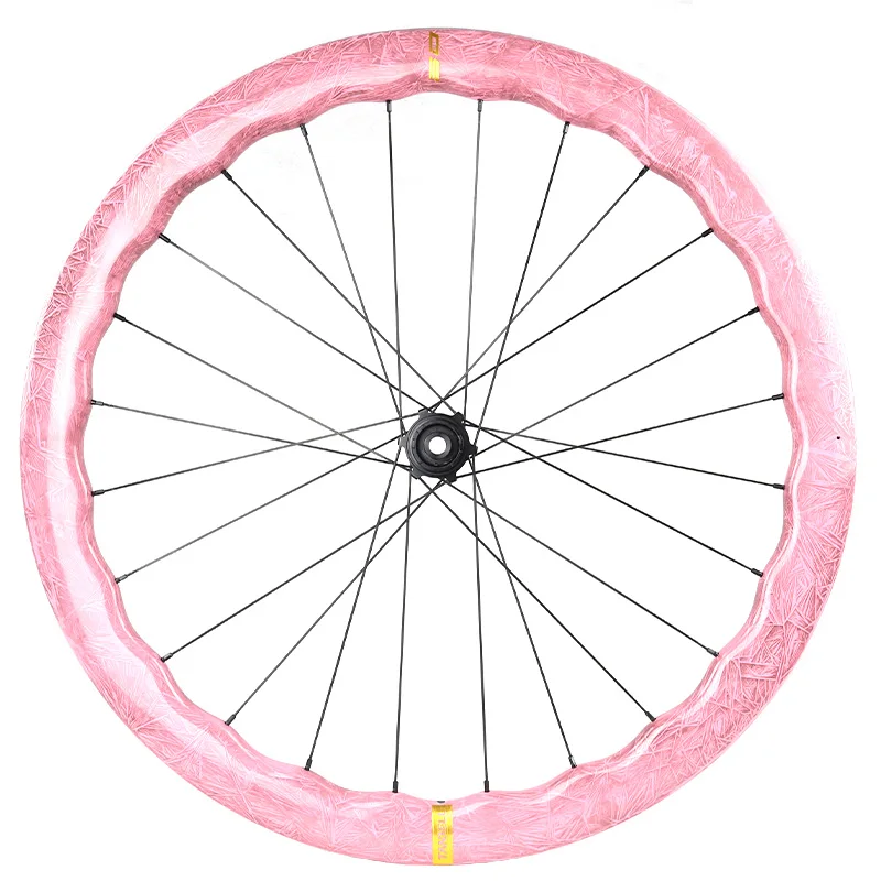 STLF High Quality 700C Wheelset 50mm Depth Wave Wheelset Disc Brake Road Bike Wheels Disc Carbon Cycling Road Bike Wheels