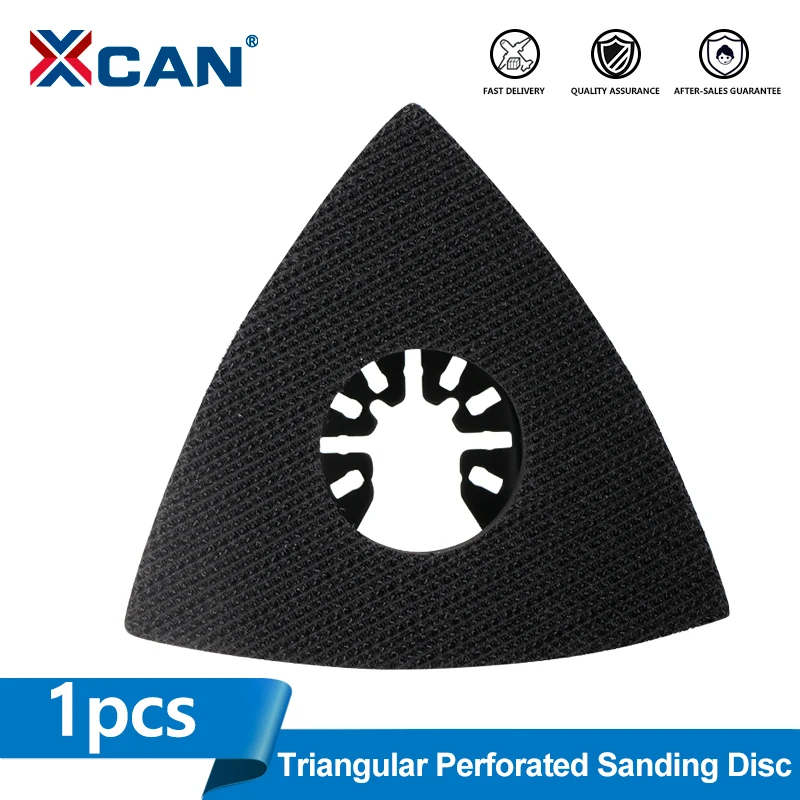 XCAN 1pc 70mm Triangular Sanding Pad Hook Loop Sandpaper Quick Release Oscillating Tool Accessories For Polishing Wood Metal