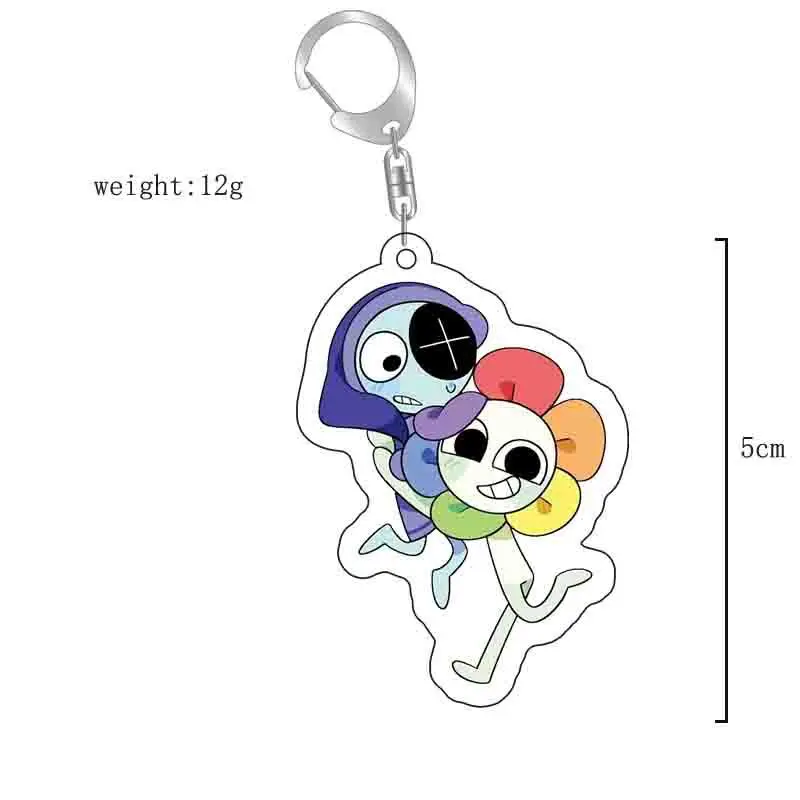 1,97 pollici Dandy's World Peluche Scraps Anime Periferico Personaggio dei cartoni animati Portachiavi Acrilico Zaino carino Decorazione pendente Ragazza regalo