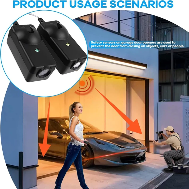 차고 안전 센서 키트, 차고 문짝 오프너, 차고 문짝 센서, 교체 G801CB-P 801CB 041-0136 호환, 41A5034