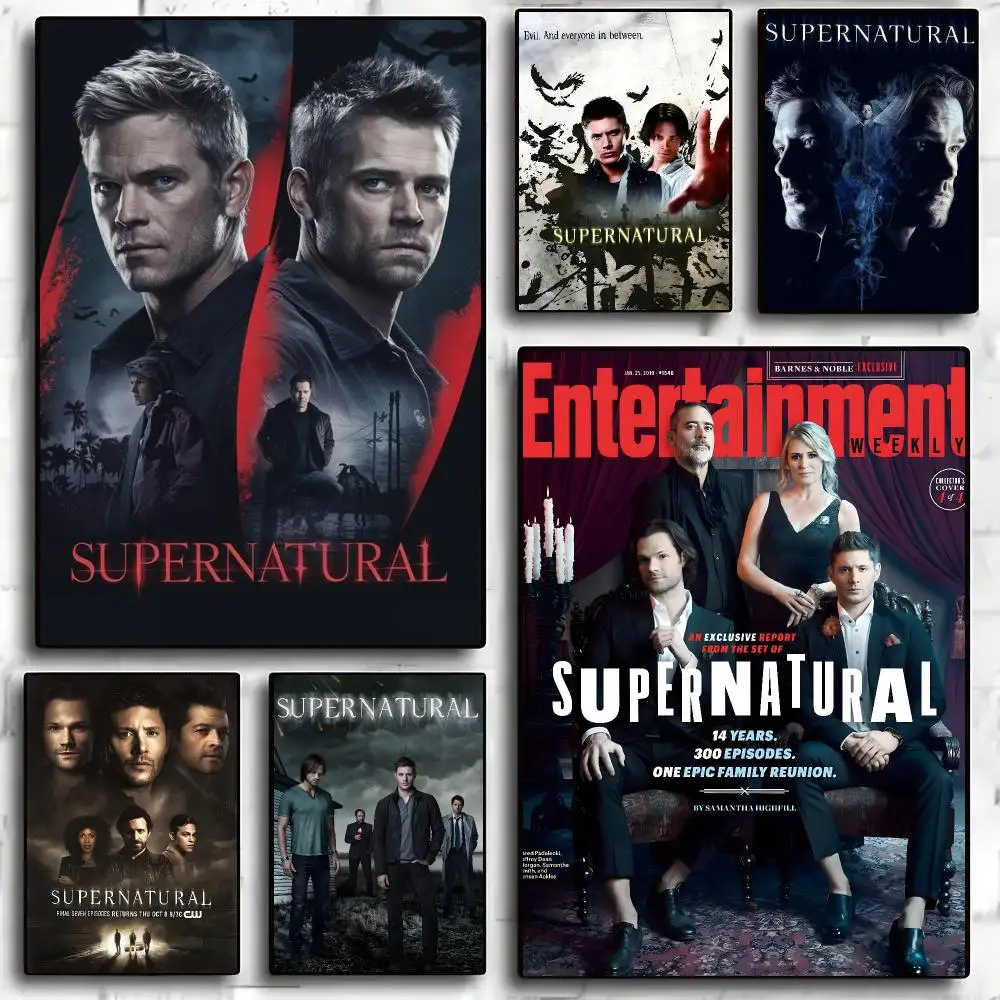 TV Play Series S-Supernatural Painting Calligraphy Anti Wrinkle Canvas Poster Wall Art Home Decor for Living Room