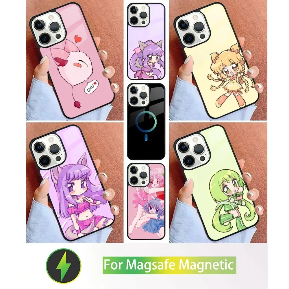 Tokyo Mew Mew Anime Phone Case For iPhone 15,14,13,12,11,Plus,Pro,Max Mini Magsafe Magnetic Wireless Charging