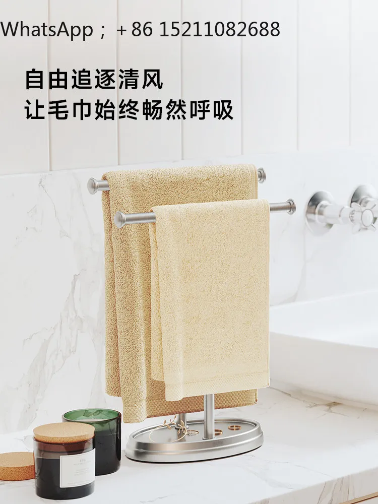 LLY vertical towel rack kitchen rag rack non-punching bathroom washstand rack