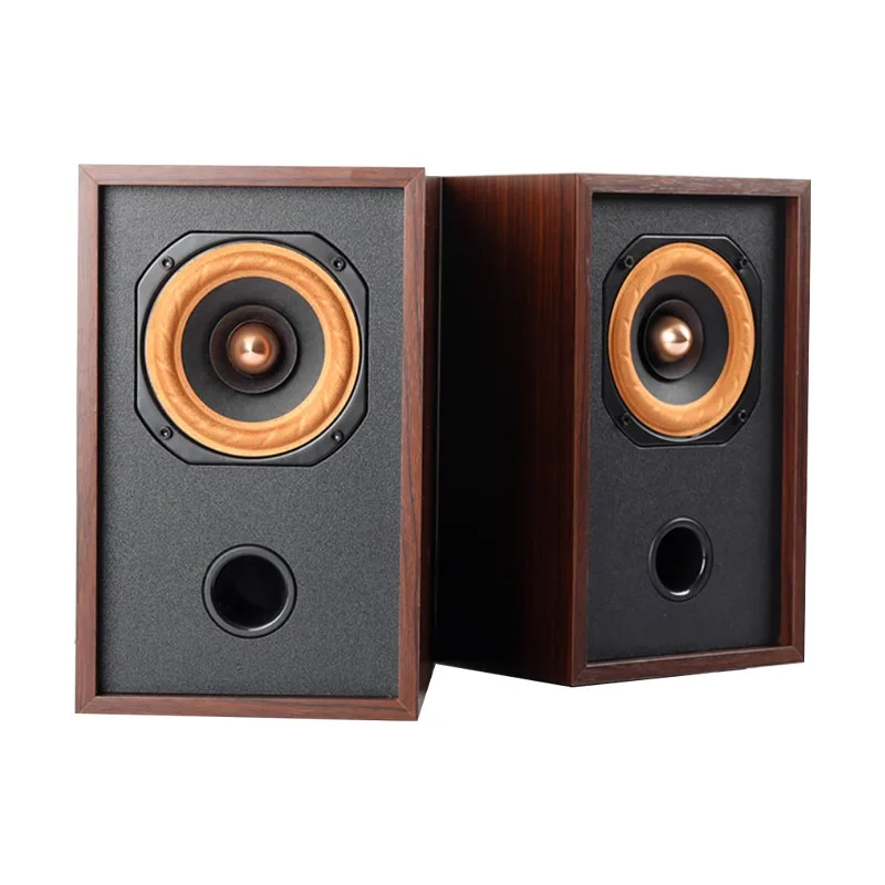 

Home Theater Bookshelf Amplifier Loudspeakers HIFI 4 Inch Full Range Speaker 4 8 Ohm Passive Wooden Sound Box Speakers