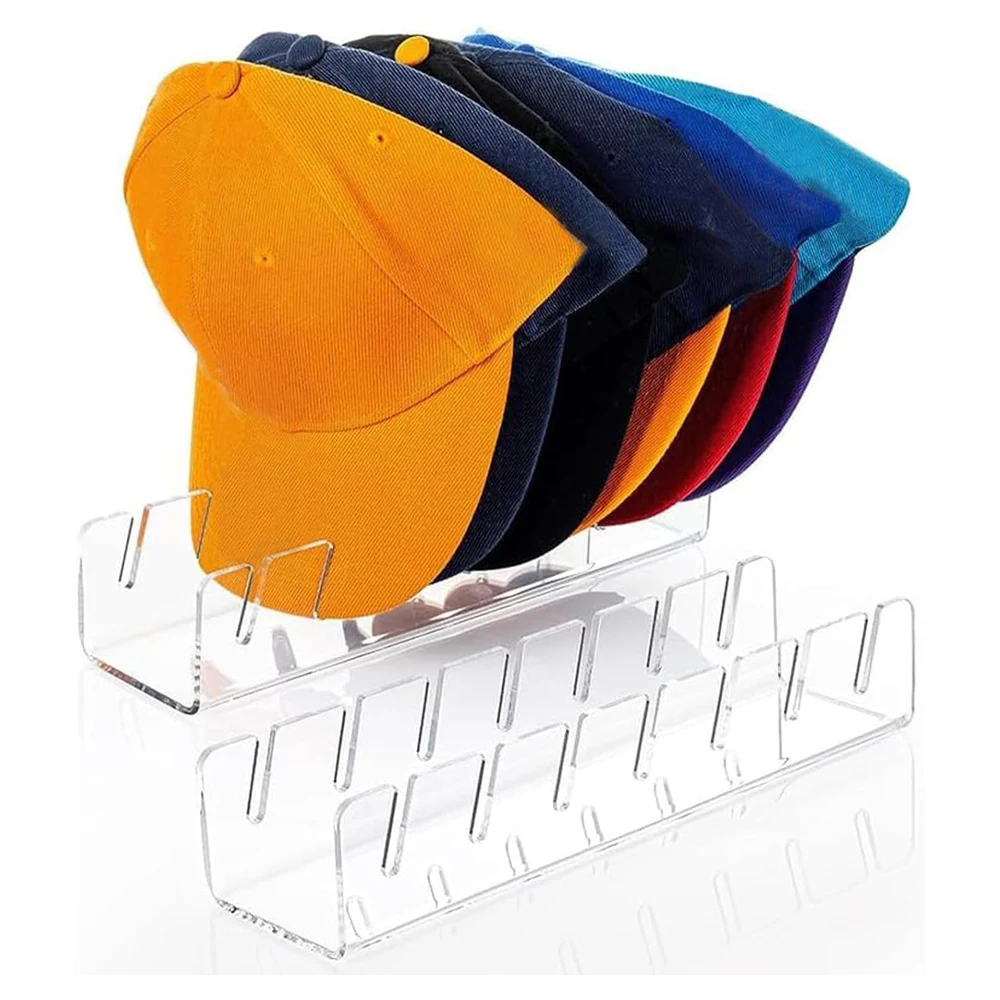 Hot sale Baseball cap racks Stackable Rectangular Acrylic Hat Organizer Stand For Baseball Caps Display And Organizer
