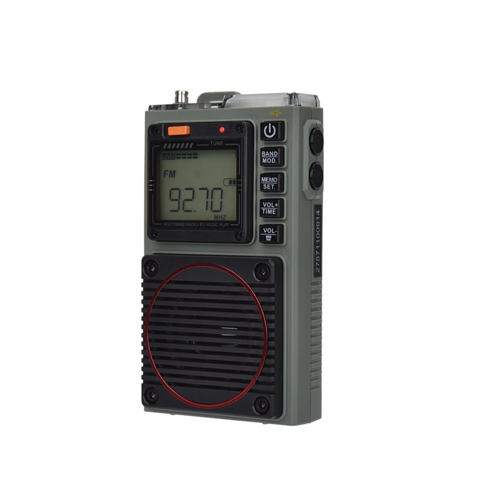 HRD787 متعددة الوظائف AM/FM/SW/WB راديو كامل النطاق تطبيق جوال راديو عن بعد محمول بلوتوث مشغل بطاقات رقمية لكبار السن