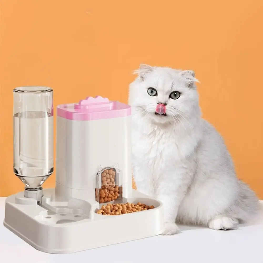

Large Capacity 2 in 1 Cat Food Dispenser Dry Wet Separation Detachable Dog Cat Food Bowl with Water Fountain Pet Water Dispenser