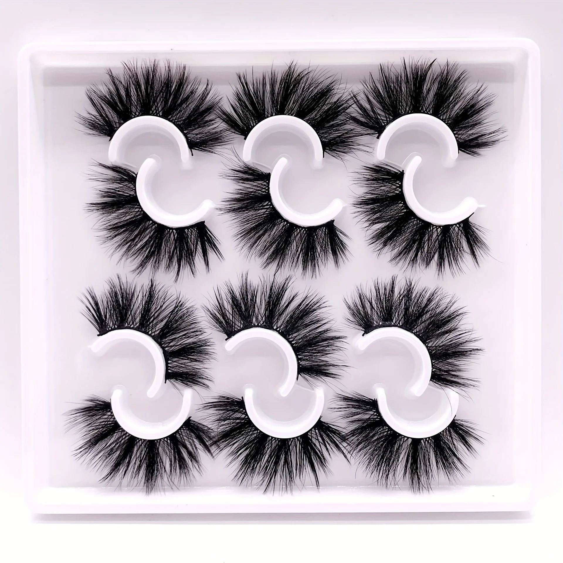 6 Pairs 5D Faux Mink Eyelashes, Hypoallergenic Long-Lasting Natural Look, Dramatic Volume, Thick & Dense False Lash