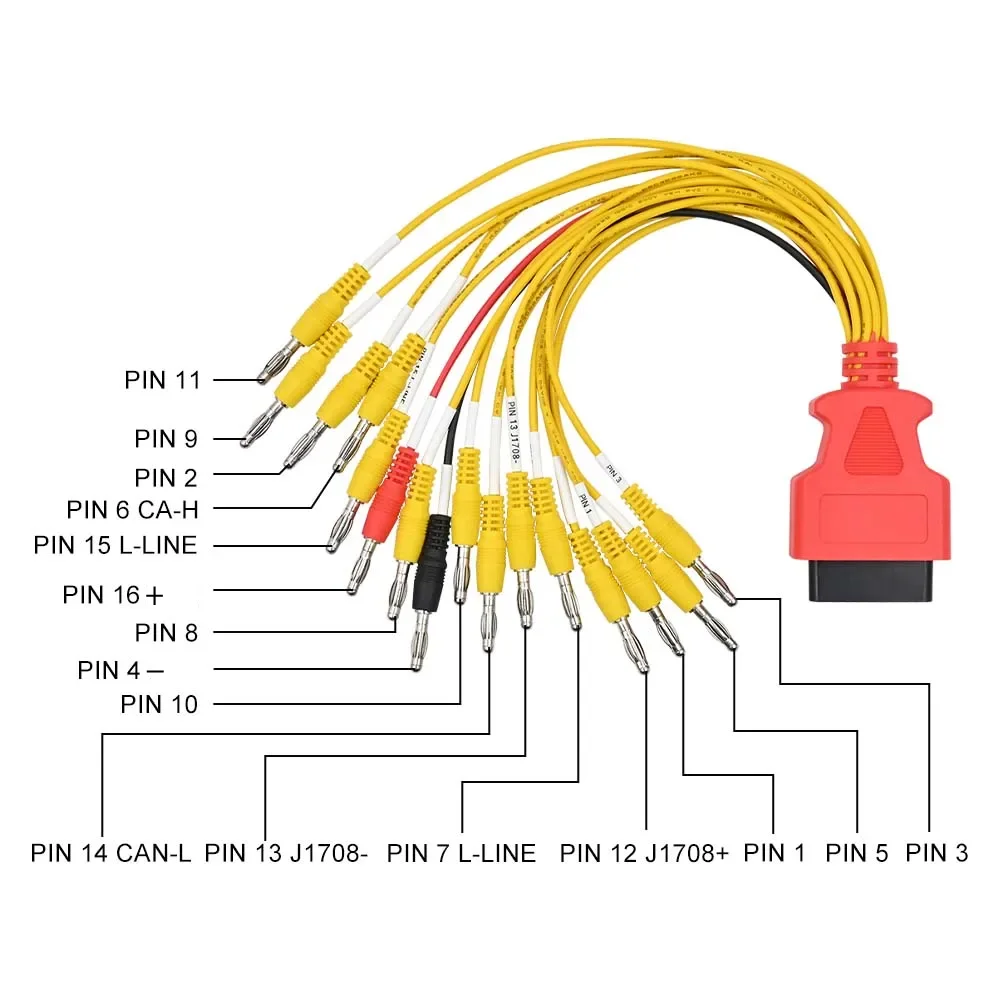 Universal Jumper Connector Plug 16 Pin for Fcar Male/Female Fault Diagnosis Tool OBD Brush ECU Jumper Car Tester Fault Diagnosis