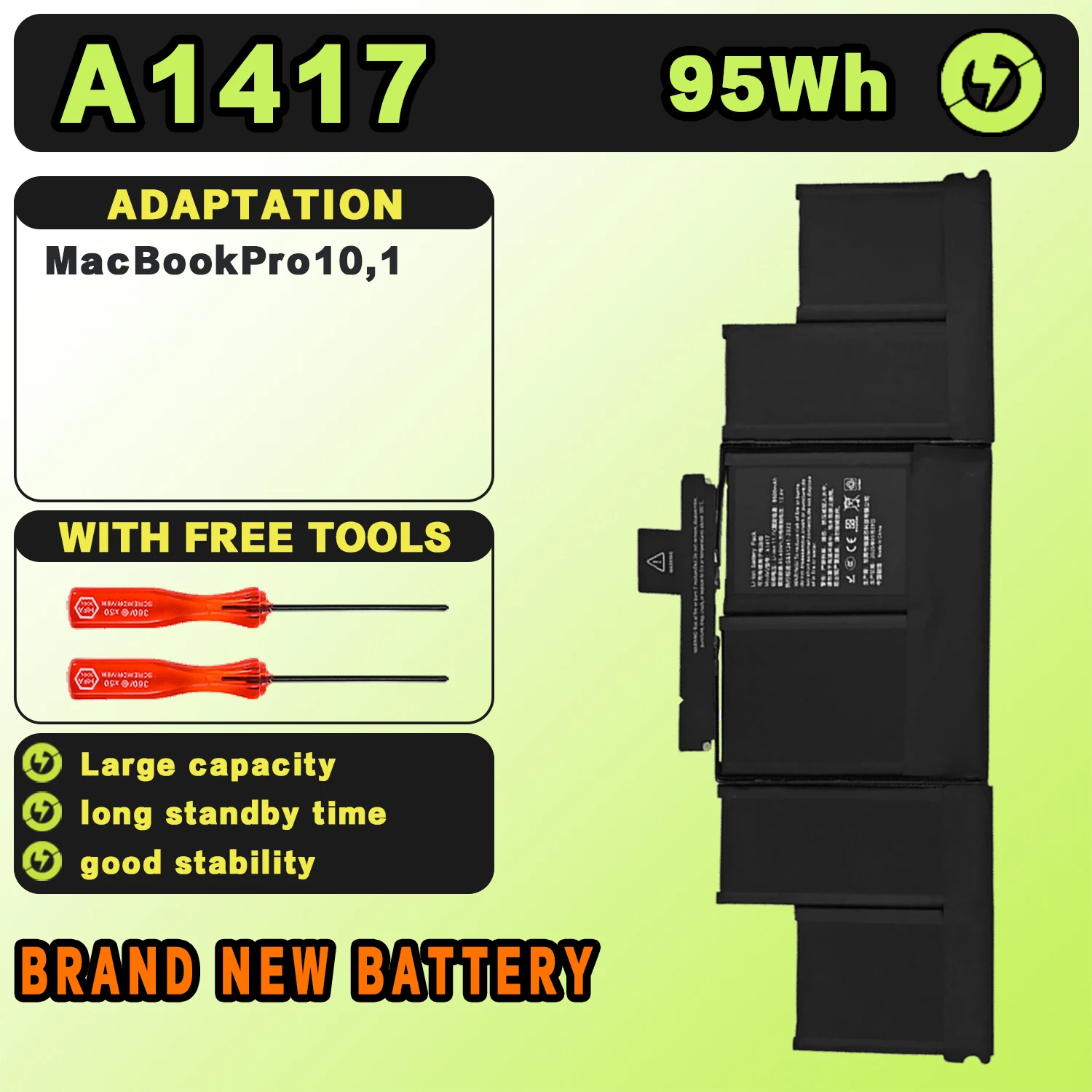 SAT A1417 New Laptop Batteries Replacement For Apple A1398 2012-2013Year MacBookpro(15