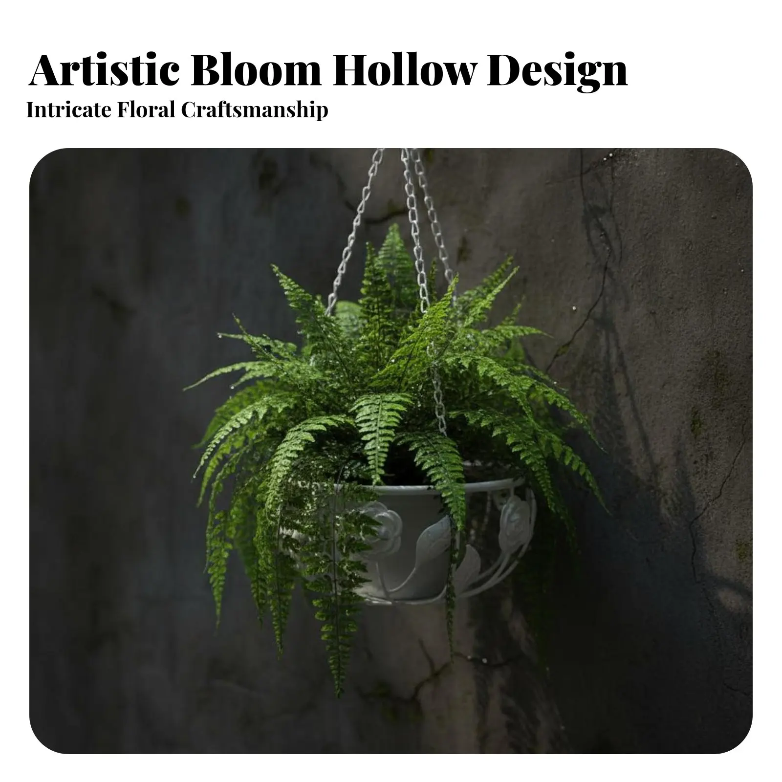 

Подвесное кашпо с кокосовым вкладышем для экономии места, декор для улицы, прочная конструкция, цепной кронштейн для любителей растений, для балкона, сада