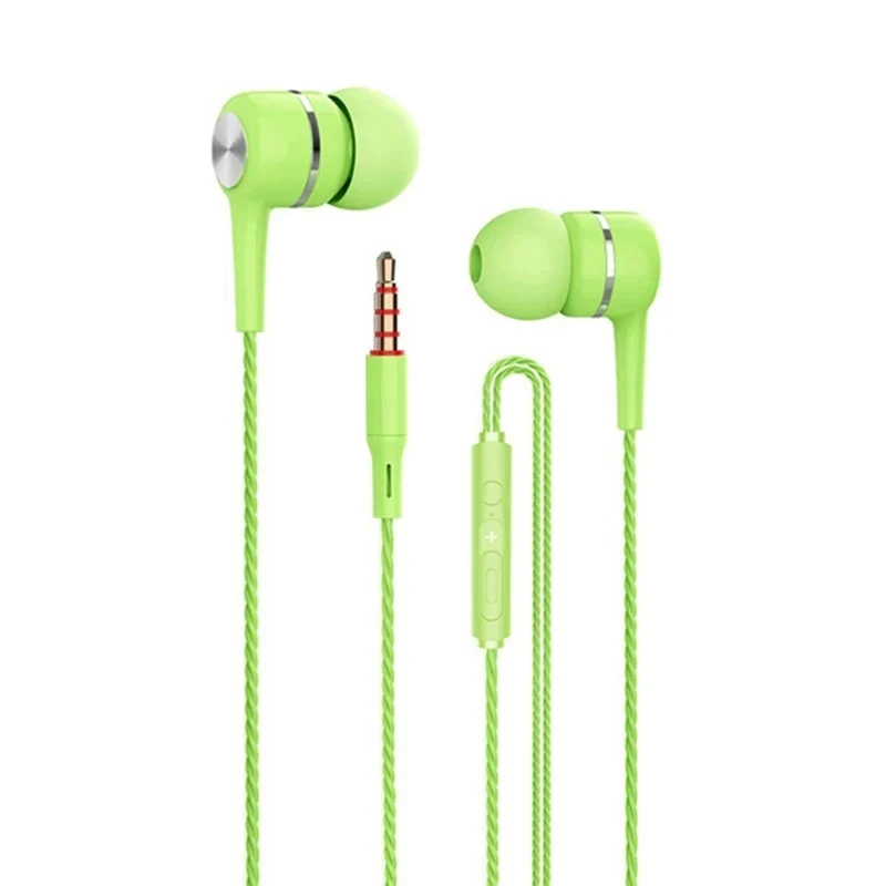Universal 3.5mm Wired Headphones In Ear Headset Wired Earphones with Mic HiFi Stereo Earbuds Sports In-line Control For Phones