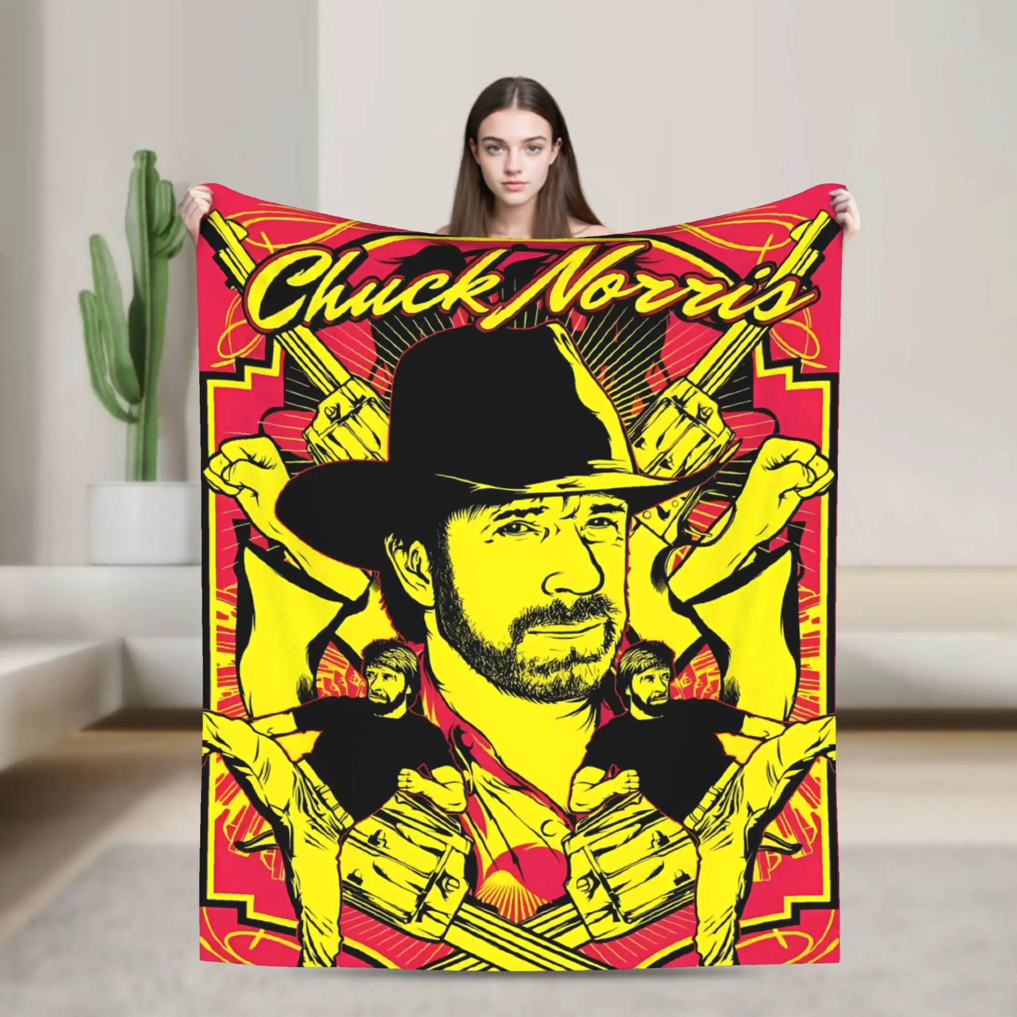 Chuck Norris Blanket  Soft Warm Pattern Plush Throw Blanket For Couch Chair Travel Flannel Bedspread Bed Cover