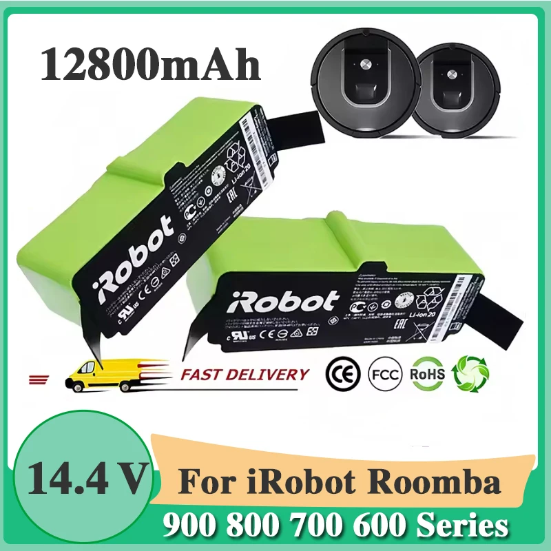 

12800mAh Lithium Ion Battery For iRobot Roomba Cleaner 900 800 700 600 Series 960 980 981 966 895 695 692 690 675 780 860 891