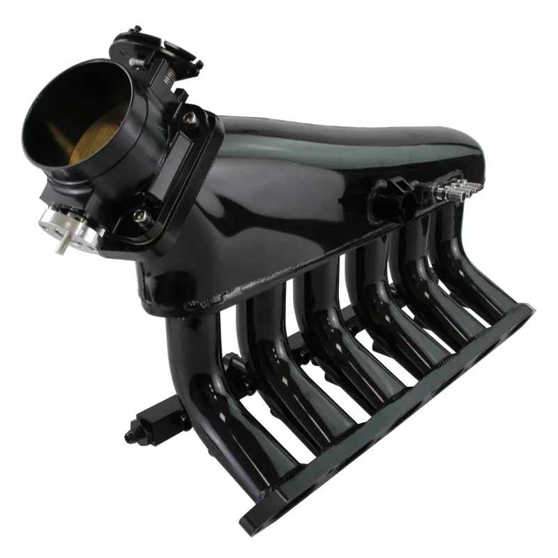 Billet Intake Manifold W/ Fuel Rail+Throttle Body Fits For E36 E46 325i 328i Black/Silver