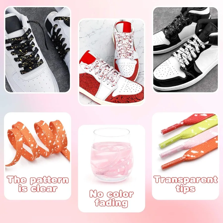 شقة ملونة للأحذية الرياضية الفن المطبوعة نمط سلسلة 2 P