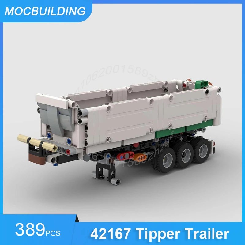 MOC Building Blocks 42167 Tipper Trailer & Wheeled Excavator & European Truck Model DIY Assemble Bricks Transportation Toys Gift