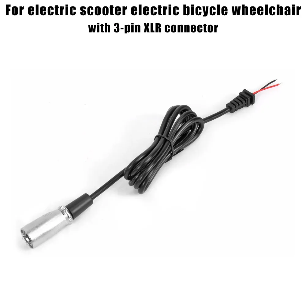 Electric Scooter Line Charger Power Adapter Output Line Battery Charge Cable with 3-Pin XLR Sket Connector For E-bike Wheelchair