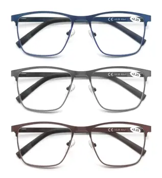 Modfans 男士防藍光閱讀眼鏡,金屬鏡框,雜誌閱讀放大鏡,老花鏡片,度數+0.75~4.0 10 最佳銷售 屈光度眼鏡 - №9