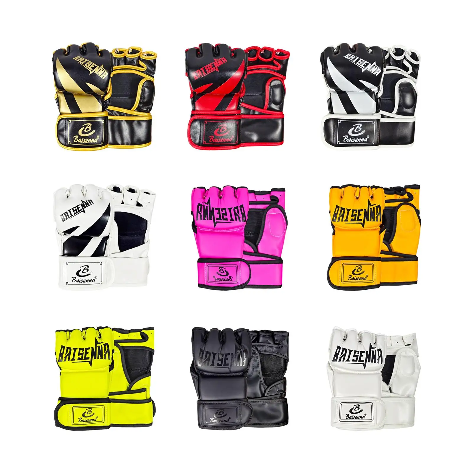 Mma Gloves Half Finger Sparring Grappling Martial Arts Sport Mittens Protective Gear Karate Fighting Glove Kick Boxing Gloves