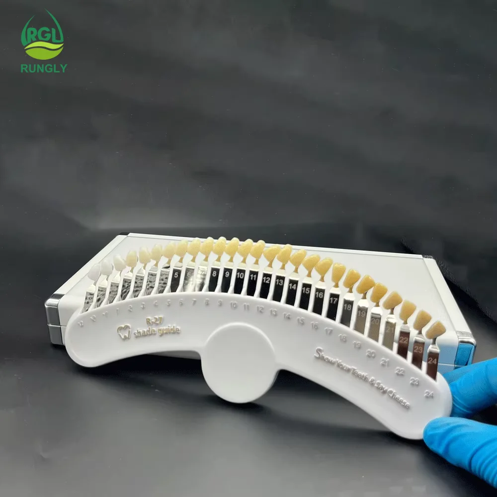 

Professional 3D Handheld 27-Color Dental Teeth Whitening Shade Guide Plastic Comparator for Veneers Dentists and Dental Labs