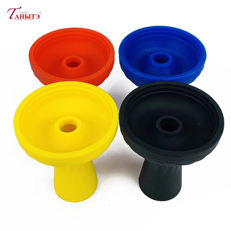 Silicone Hookah Bowl One Hole Funnel Silicon Shisha Head GEL Phunnel Narguile Flavor Holder for Charcoal Holder Tobacco Burner