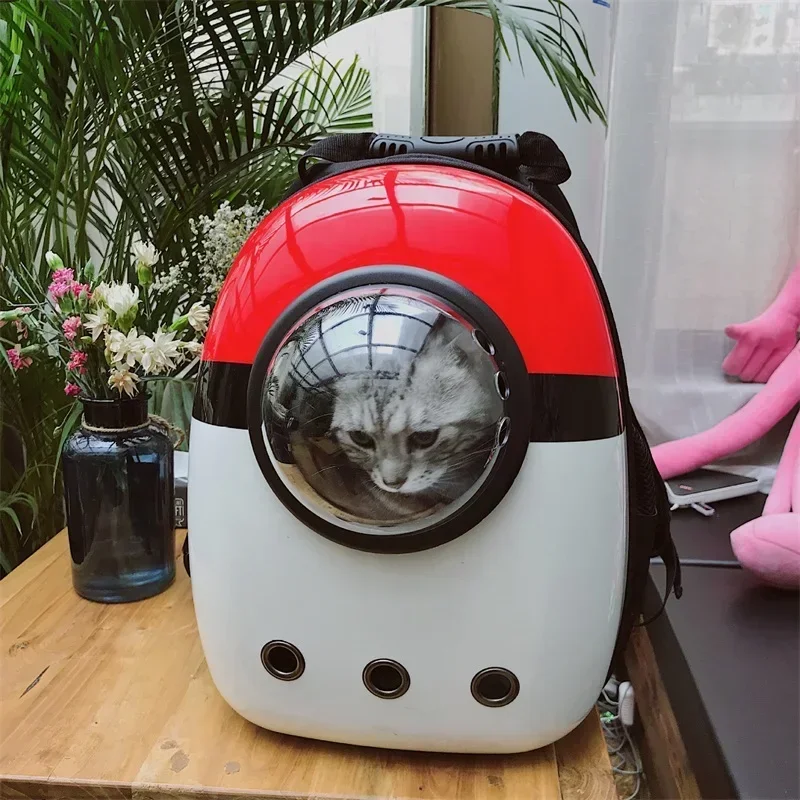 Transparent Travel Backpack for Small Dogs And Cats Space Capsule Handbag with Ventilation Carrying Bag for Pets
