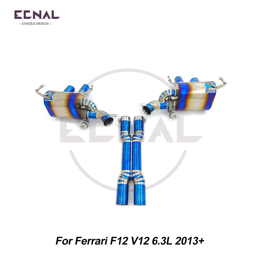 

Выхлопная система Ecnal Catback с клапаном и глушителем из титанового сплава TC4, высокопроизводительная выхлопная система для Ferrari F12 V12 6.3L 2013+