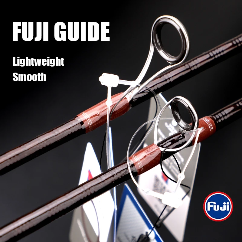ROLLFISH Angelrute mit Massivholzgriff, UL Forellen-Angelrute aus Kohlefaser, Spinning- und Casting-Rute, Superweiche Angelrute 1,38-1,8m, Schnelle Aktion – Detail 5