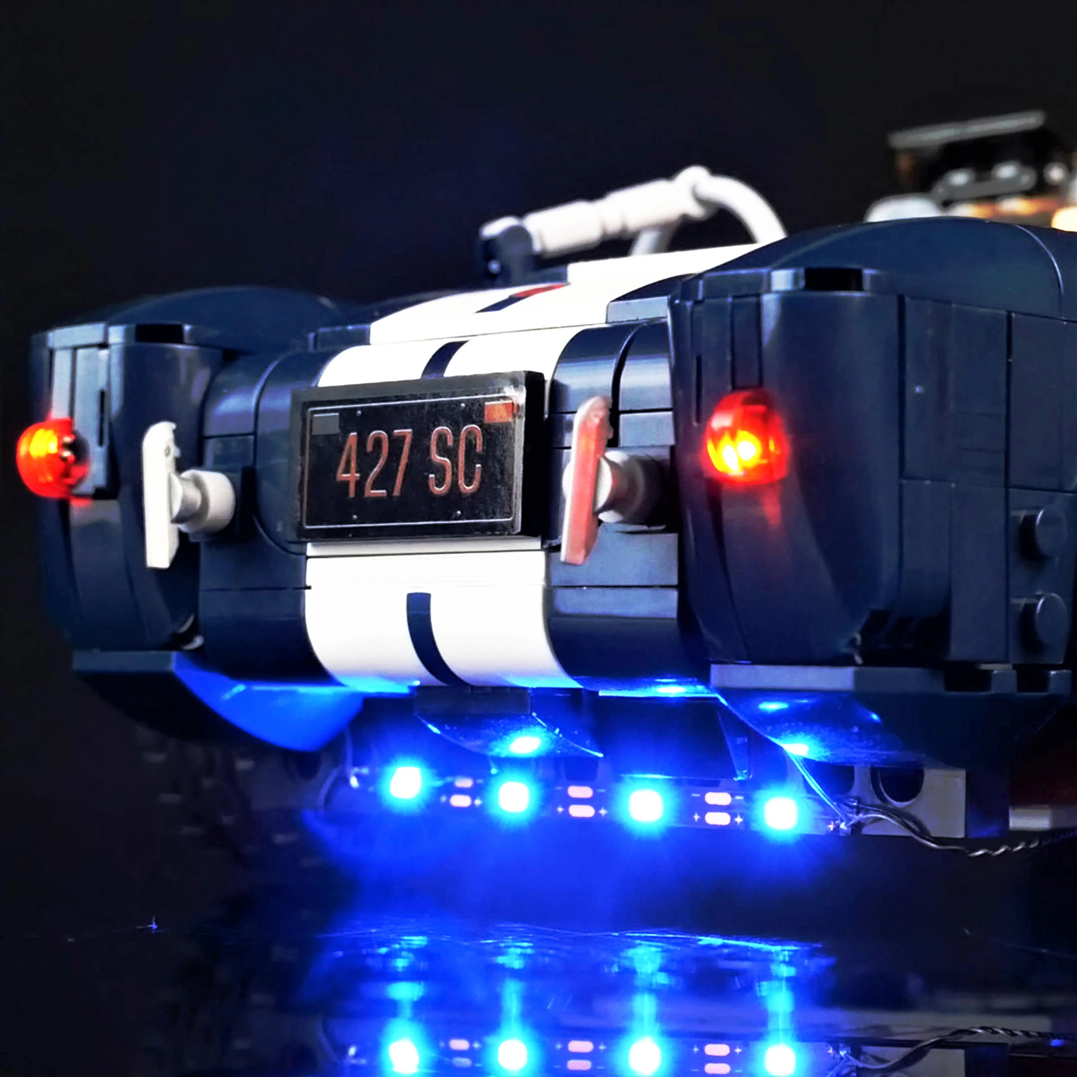 مجموعة إضاءة LED متوافقة مع 10357 مجموعة مصابيح نموذج مكعبات بناء سيارة شيلبي كوبرا لعرض الديكور الإبداعي #4