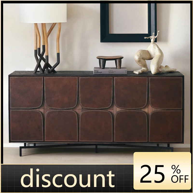 

LTT French solid wood dining side cabinet Italian retro bedroom TV cabinet living room locker against the wall