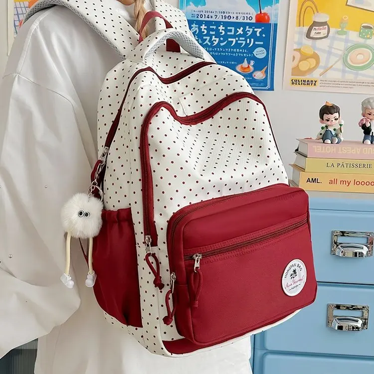 

Solid Color Women Backpack Cute Youth Waterproof Schoolbag for Teenage Girls Female School Shoulder Bag Travel Bagpack