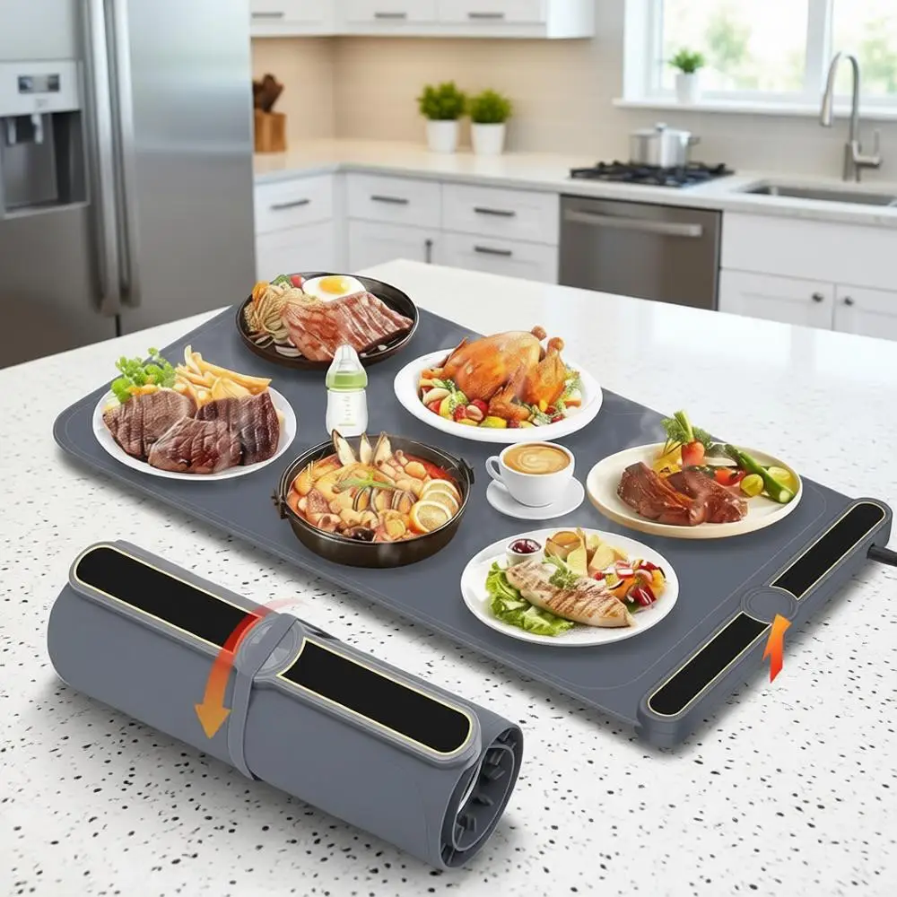 

Электрический подогреватель с 9-ступенчатой регулировкой температуры, 6-часовым таймером, 8-зонным инфракрасным нагревом, идеально подходит для фуршетов и встреч