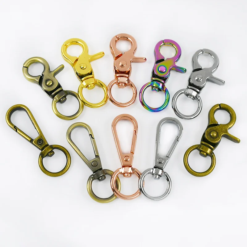 

5/10Pcs Metal Buckle Carabiner Swivel Lobster Clasp Trigger Snap Hook for Keychain Clip Bag Key Ring DIY Hardware Accessories