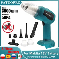 2-In-1 Cordless Mini Car Vacuum Cleaner Multifunction Dust Collect Rechargeable Clean Tools For Makita 18V Battery(No Battery)