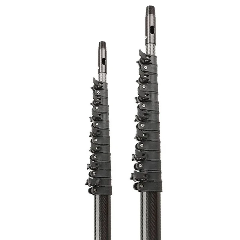 Carbon fiber cleaning telescopic rod 12m lightweight portable high-altitude cleaning glass solar energy can be shrunk.