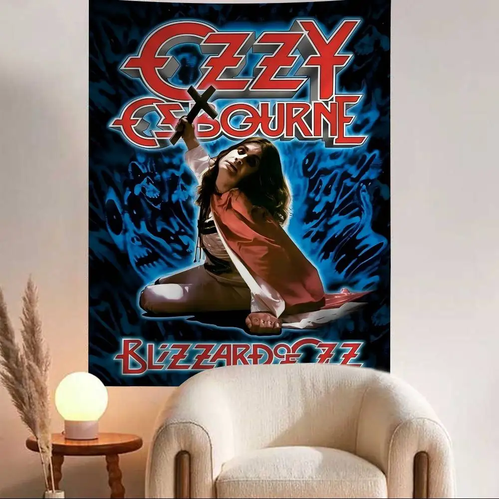 الثقيلة المعادن الفرقة روك أوزي أوزبورن الفرقة الكرتون نسيج الهبي زهرة جدار السجاد النوم ديكور ديكور فني للمنزل