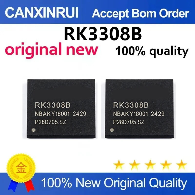 （5pcs-100pcs）Original genuine RK3308B silk screen RK3308B package TFBGA-355 main control IC chip