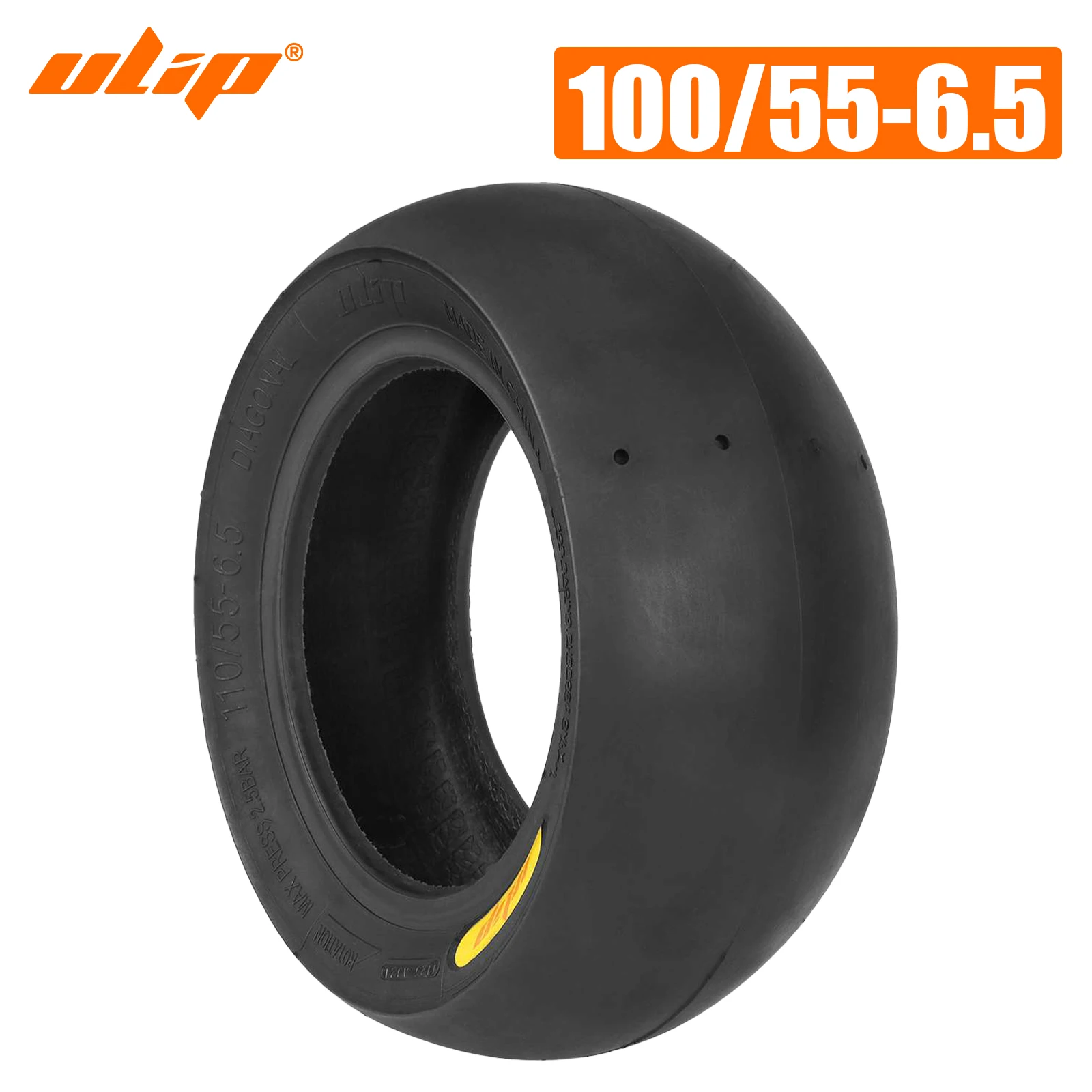 

ULIP 11In 100/55-6.5 Semi-Slick High Grip Tubeless Tire for Dualtron Thunder Kaabo Wolf Electric Scooter Semi-Hot Melt Bald Tyre