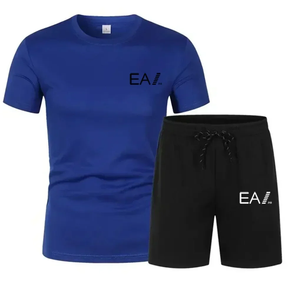 Estate moda abbigliamento sportivo coreano t-shirt a maniche corte da uomo + pantaloncini sportivi set abbigliamento casual da uomo set di pantaloni da jogging da uomo