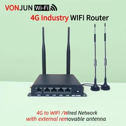 4G LTE CPE Router Industry 300Mbps Sim Card 4 External Removed Antenna 4LAN+WAN Hotspot