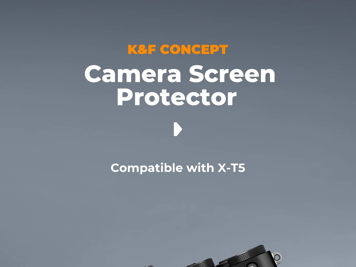 K&F CONCEPT Screenprotector Hot Shoe Cover Kit voor Canon Sony Ricoh Fujifilm 0,3 mm ultraheldere gehard glazen screenprotector