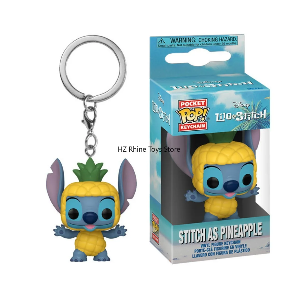 Original Funko Pop! Keychain: Disney - Stitch As Pineapple As Enamel Pineapple Novelty Keyring Collectable Mini Figure 87209