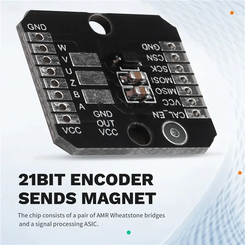 ABZW MT6835 Magnetic Encoder Module 21BIT Brushless Motor Support Via SPI/PWM Interface- Sends Magnet Rather Than Using AS5048