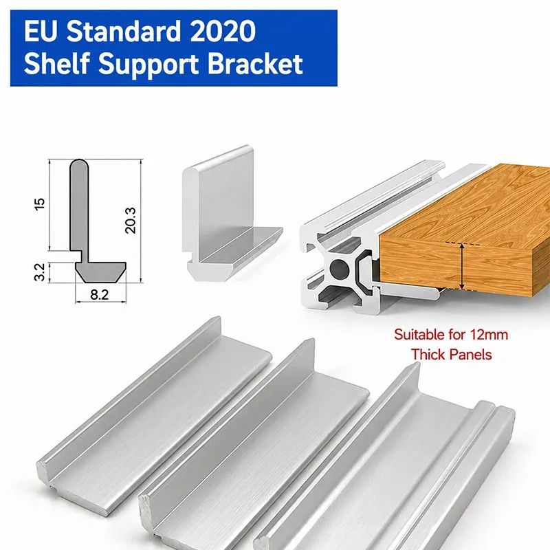 4/8PCS 2020 Aluminum Profile Invisible Shelf Support Bracket Slot Panel Holder for EU Aluminum Extrusion Frame Board Fixing