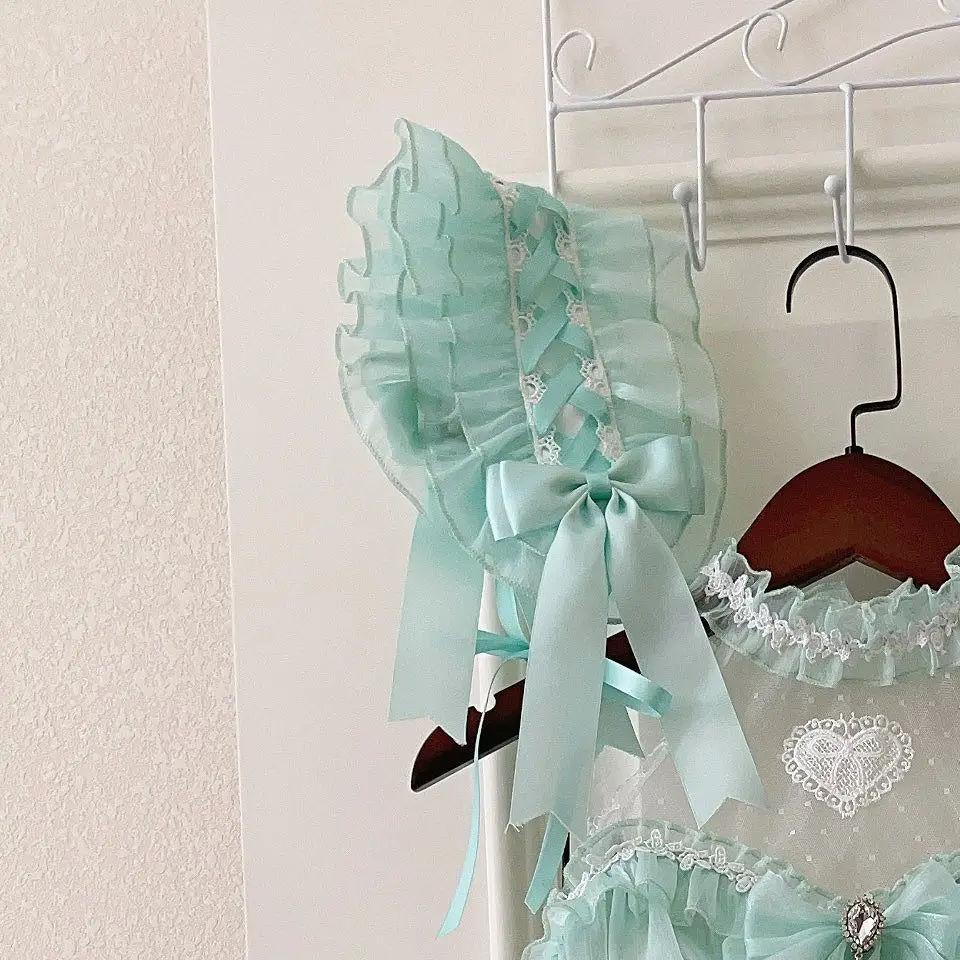 MAGOGO 백설탕 소녀 달콤한 로리타 코스프레 액세서리 요정 카와이 빅 Bownot 후행 활 리본 헤어 밴드 꽃 브로치