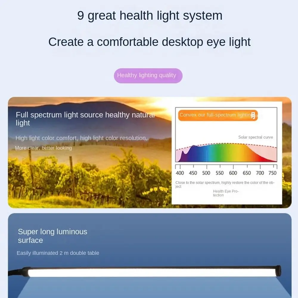 

Настольная LED-лампа с зажимом для защиты глаз, длинные гибкие ножки, 3 режима цвета, регулируемая яркость, гибкая лампа для маникюра